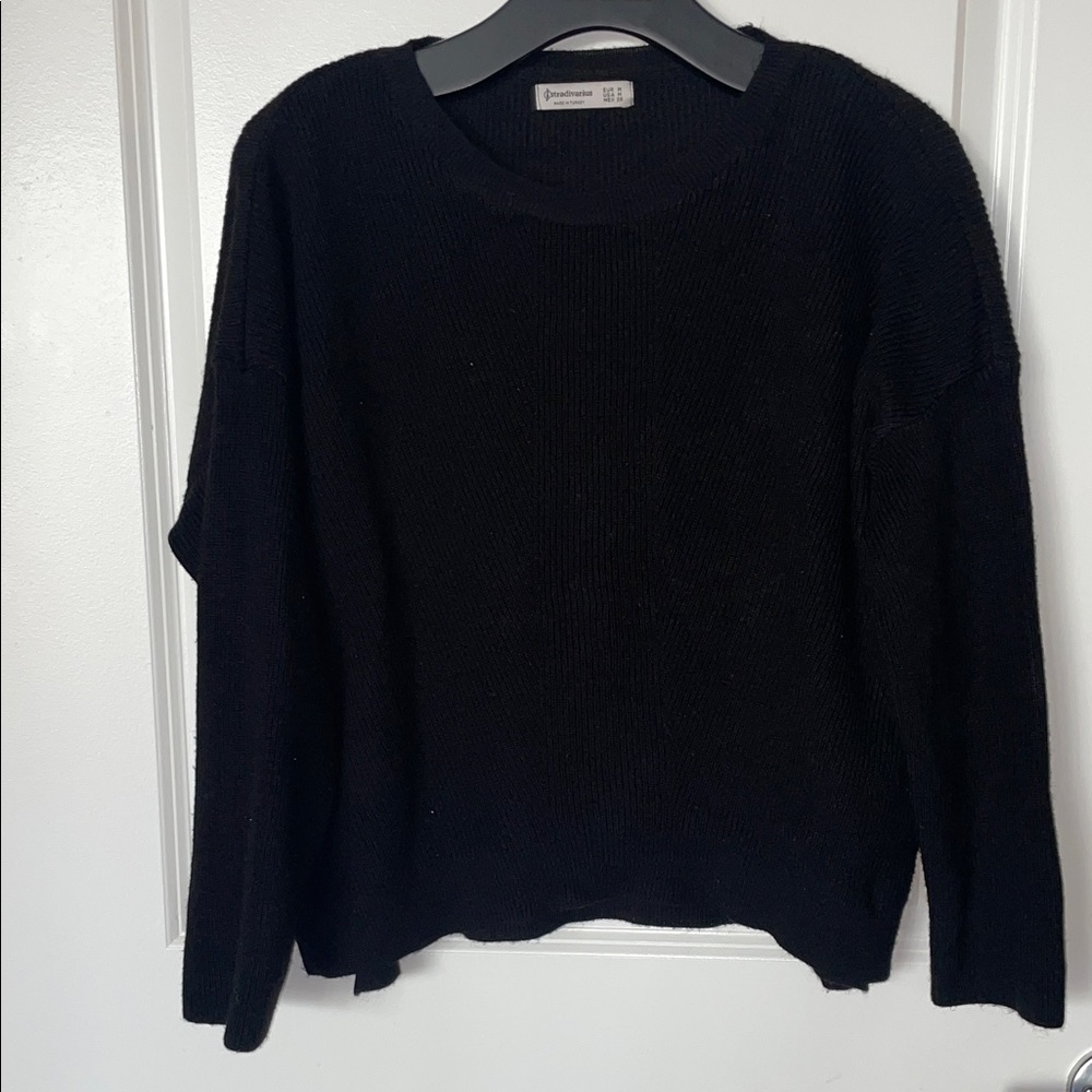 Stradivarius Black Crew Neck Sweater